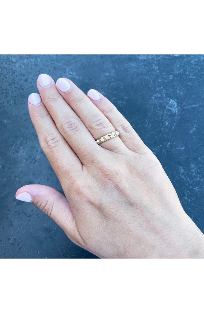 The Lovery Fine Jewelry Gold Rockstud Ring, Alternate, color, Yellow Gold