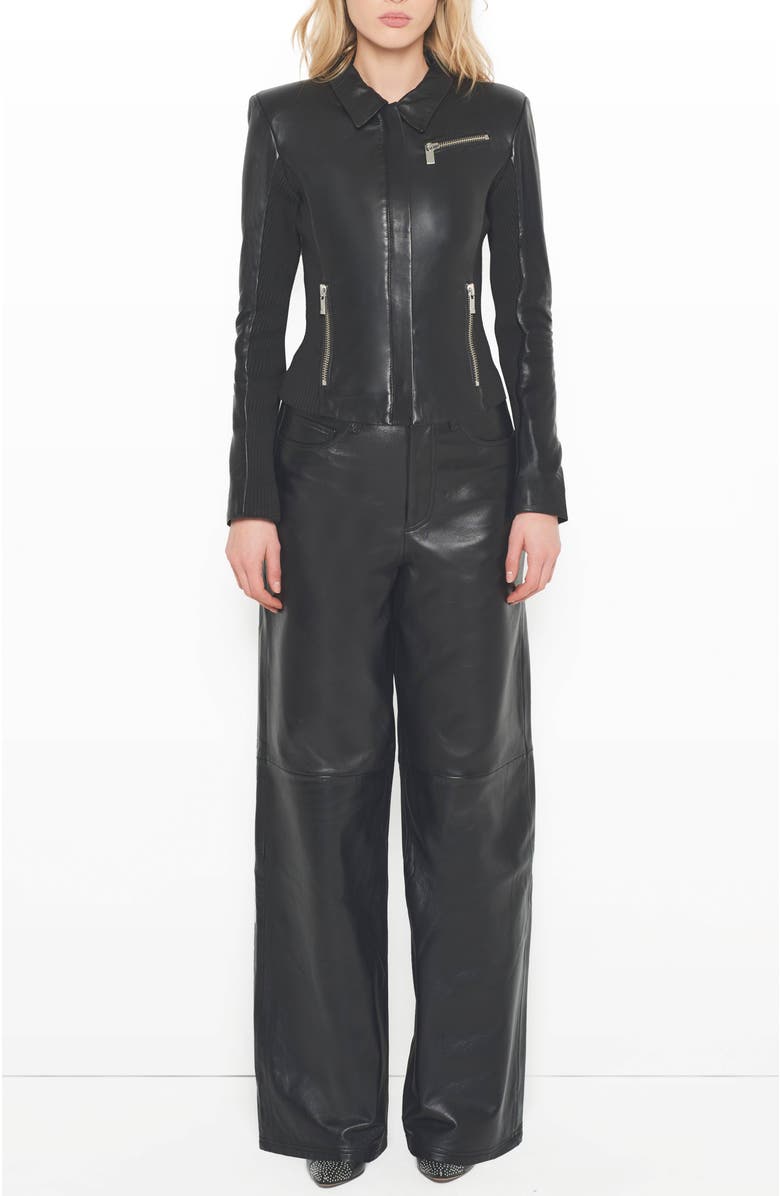 AS by DF Mrs. Smith Leather Jacket, Alternate, color, Black