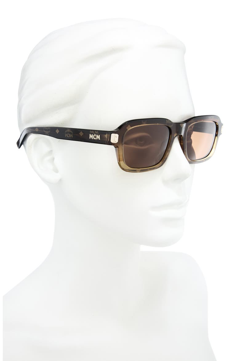 53mm Square Sunglasses, Alternate, color, LIGHT BROWN/ OTHER / ROVIEX