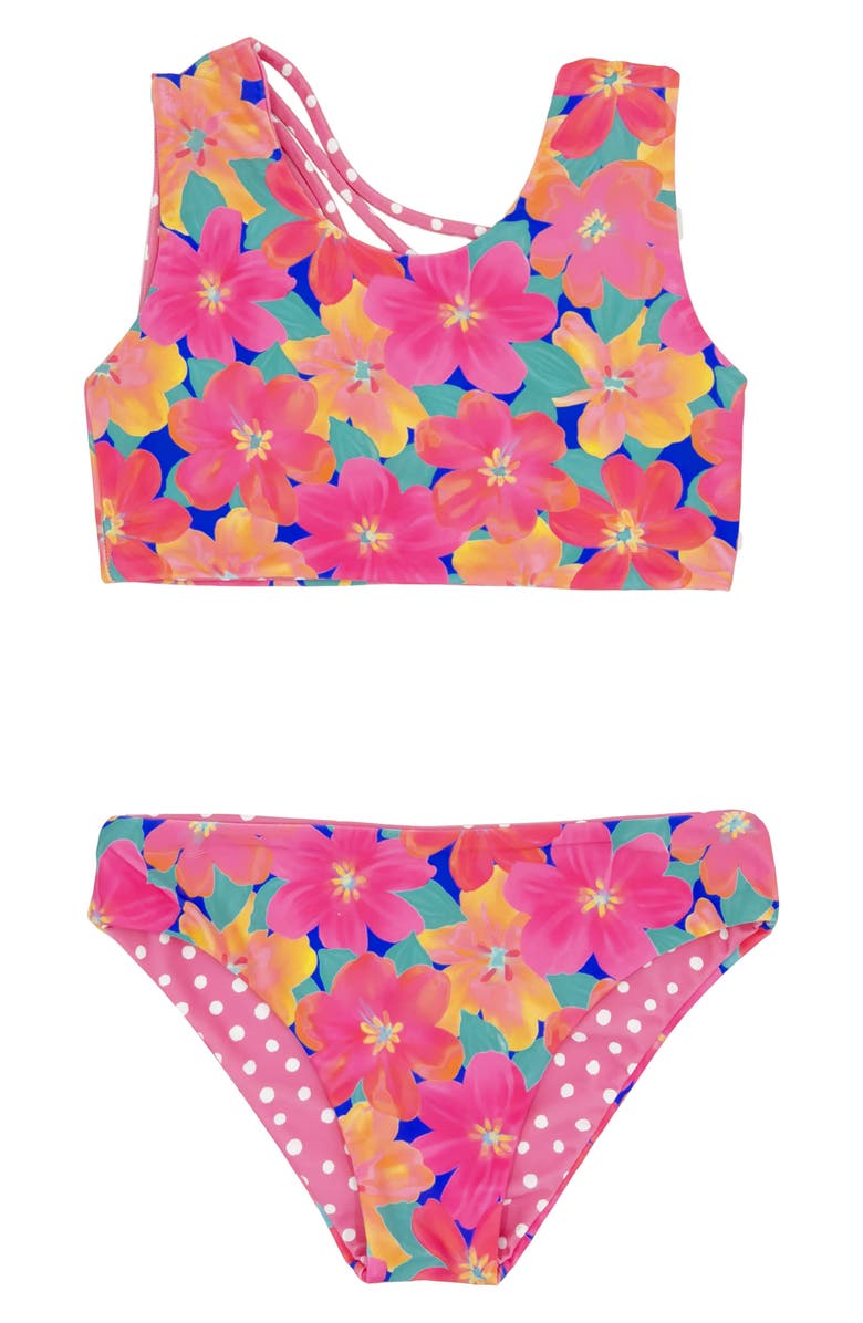 Feather 4 Arrow Kids' Summer Sun Strappy Reversible Two-Piece Swimsuit, Main, color, 