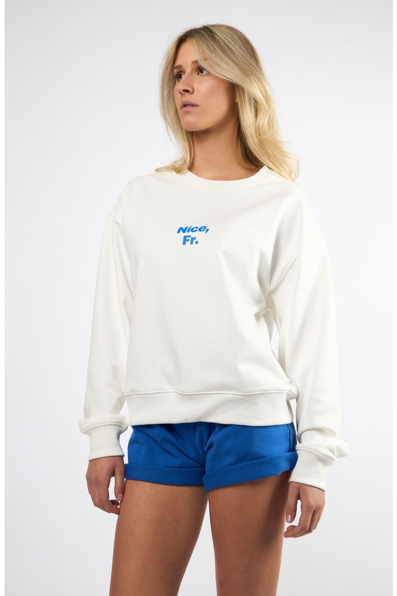 The Nice, Fr. Cotton Graphic Sweatshirt, Alternate, color, WHITE