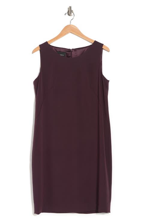 Silk Blend Solid Shift Dress