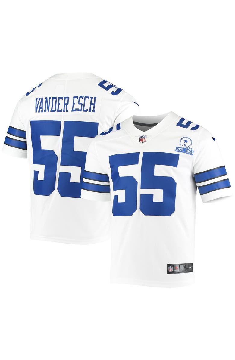 Nike Men's Nike Leighton Vander Esch White Dallas Cowboys 60th Anniversary Limited Jersey, Main, color, 