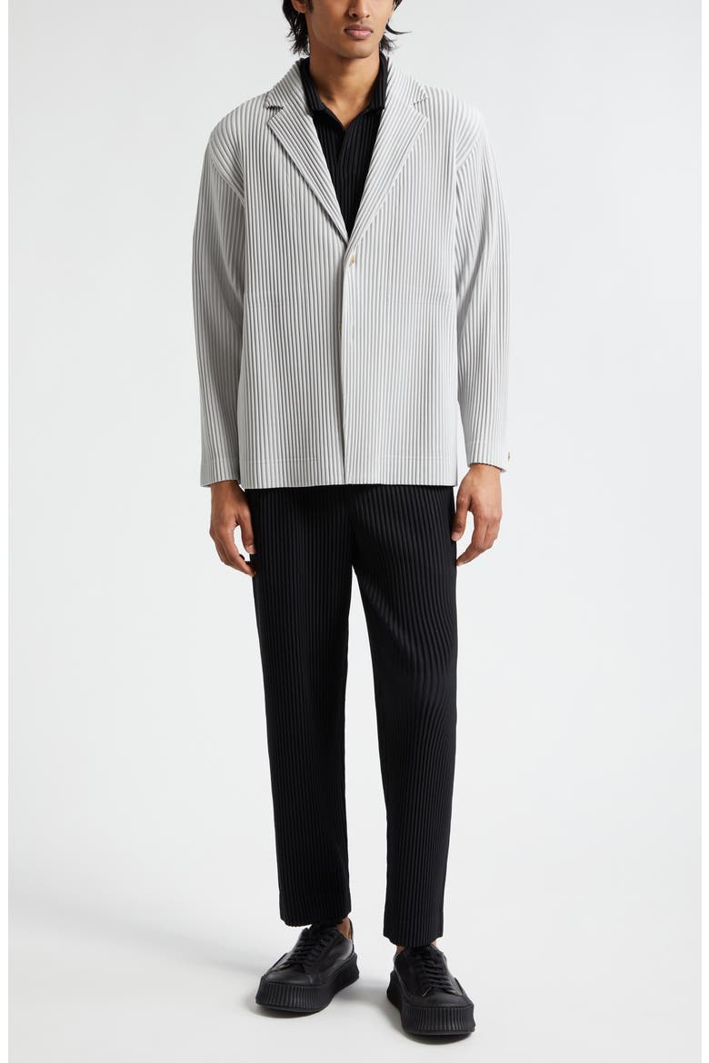Pleated Blazer, Alternate, color, LIGHT GRAY