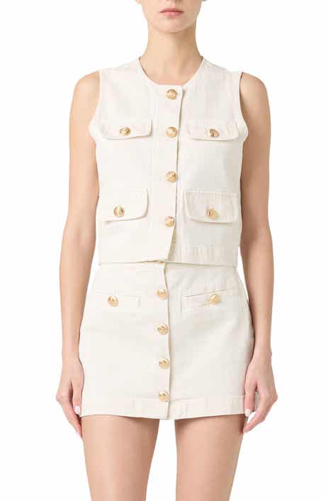 BLANKNYC Button-Up Denim Vest