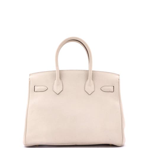 Pre-owned Hermes Hermes Birkin Handbag Light Togo With Gold Hardware 30 In White