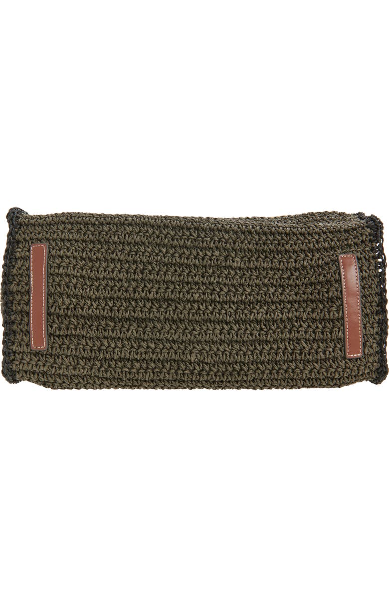 Anya Hindmarch Olive Oil Woven Raffia North/South Tote, Alternate, color, Khaki