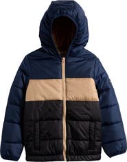 Petit Lem’s Mini Threads Kids' Lightweight Colourblocked Puffer Jacket