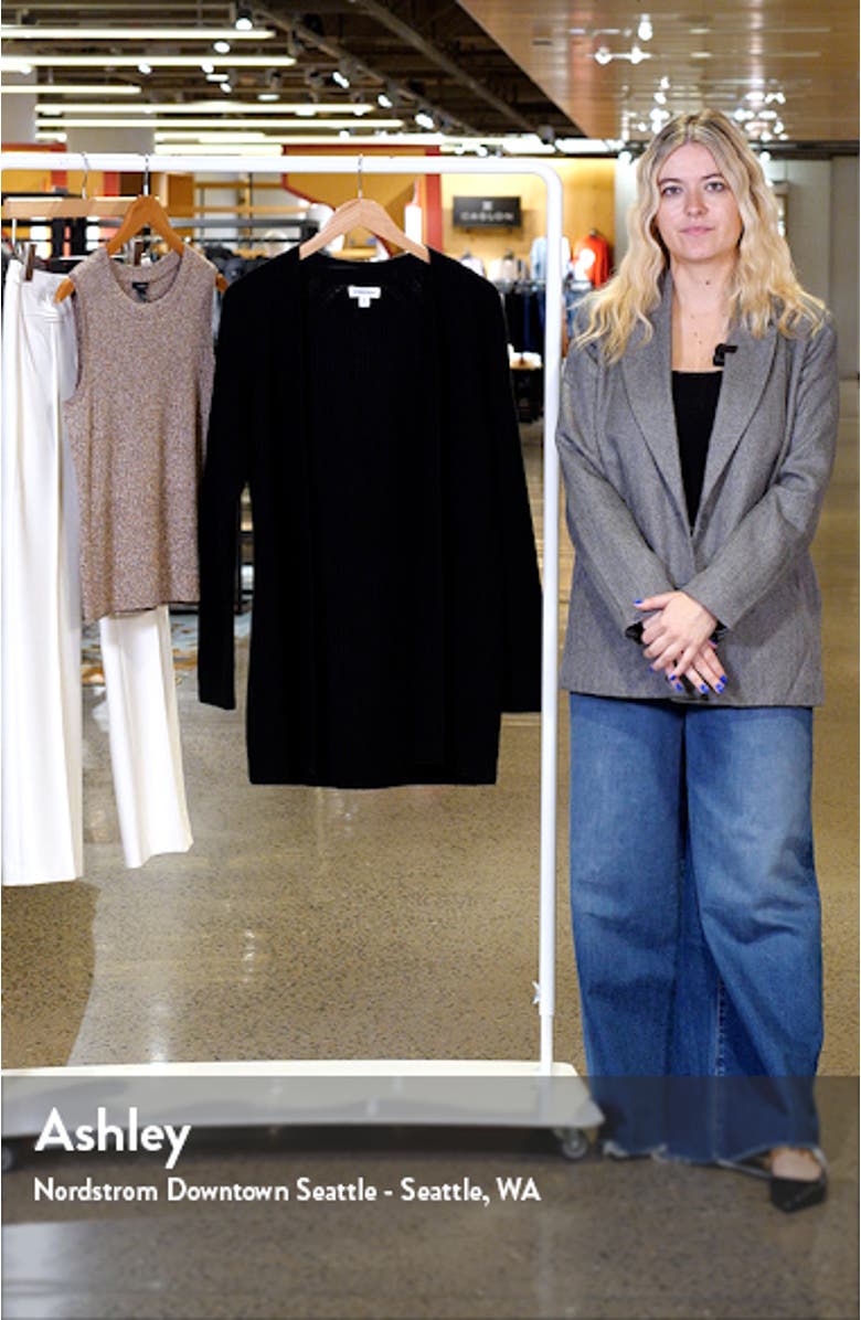 Rib Long Cardigan, sales video thumbnail