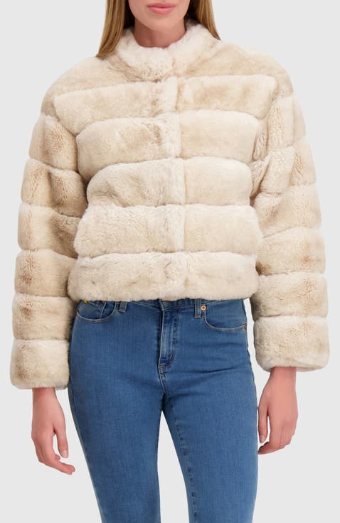 Fur-Free Chinchilla (Faux Fur) Jacket, Stand Collar