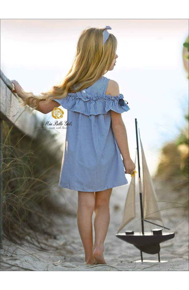 Mia Belle Girls Girls Sunbathing Sweetie Cold-Shoulder Dress, Alternate, color, 