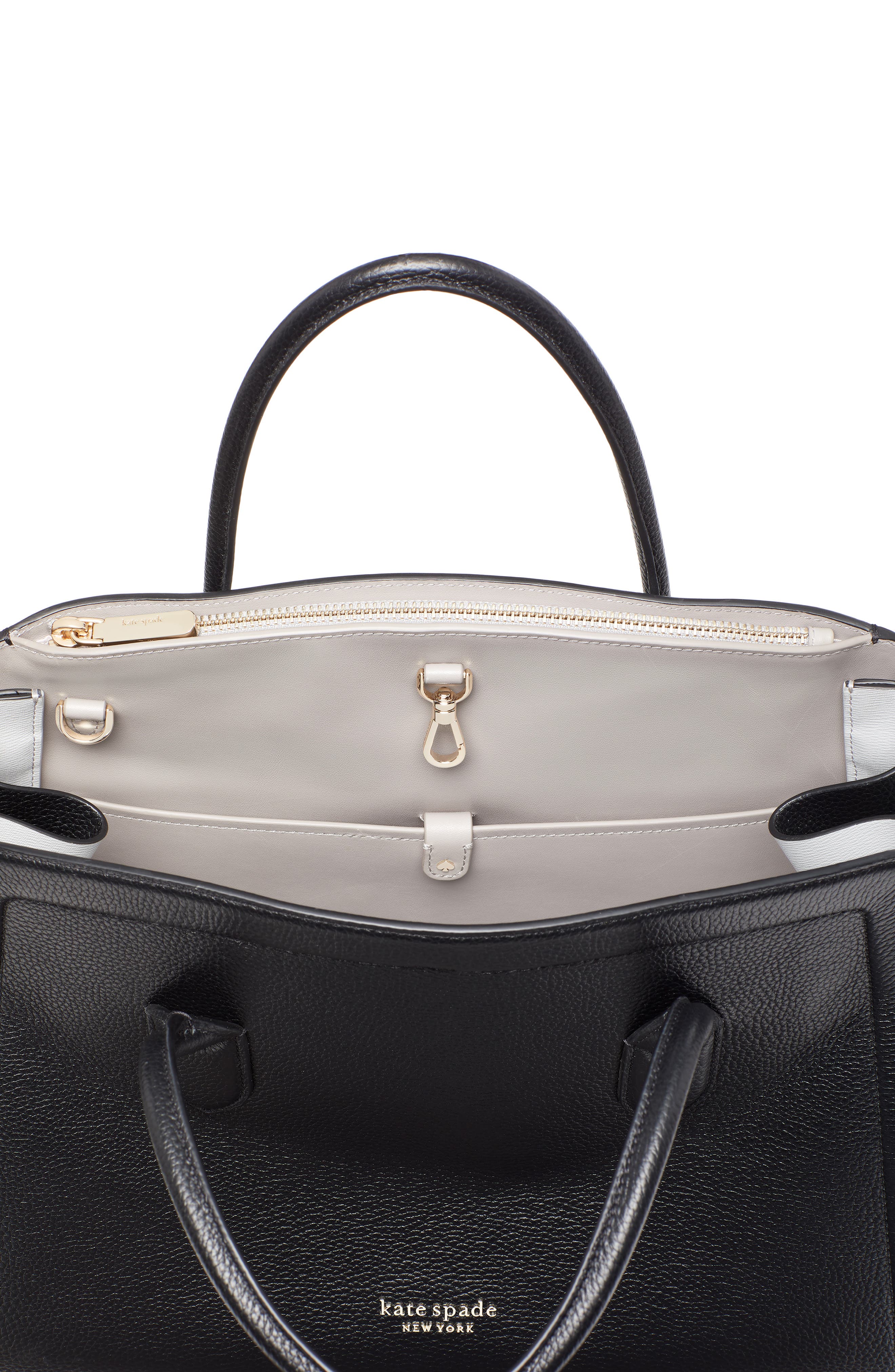 Kate Spade New York knott xl leather satchel, Alternate, color, 