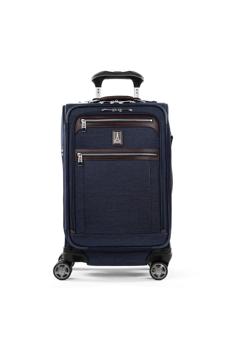 Platinum Elite Softside Expandable 21" Carry On Spinner Luggage, Main, color, True Navy Blue