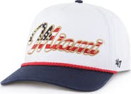 '47 Men's '47 White Miami Dolphins Patriotic Overhand Hitch Adjustable Hat