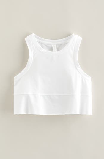 Zella Girl Kids' Freetime Side Slit Tank Top In White
