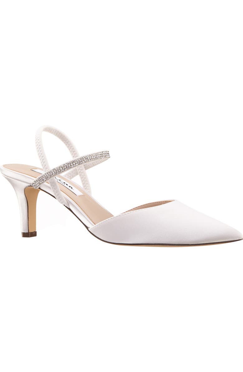 Nina Billie Slingback Pointed Toe Pump, Main, color, Ivory