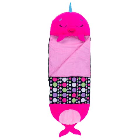 Pillow & Sleepy Sack, Medium Neil The Pink Narwhal 3+