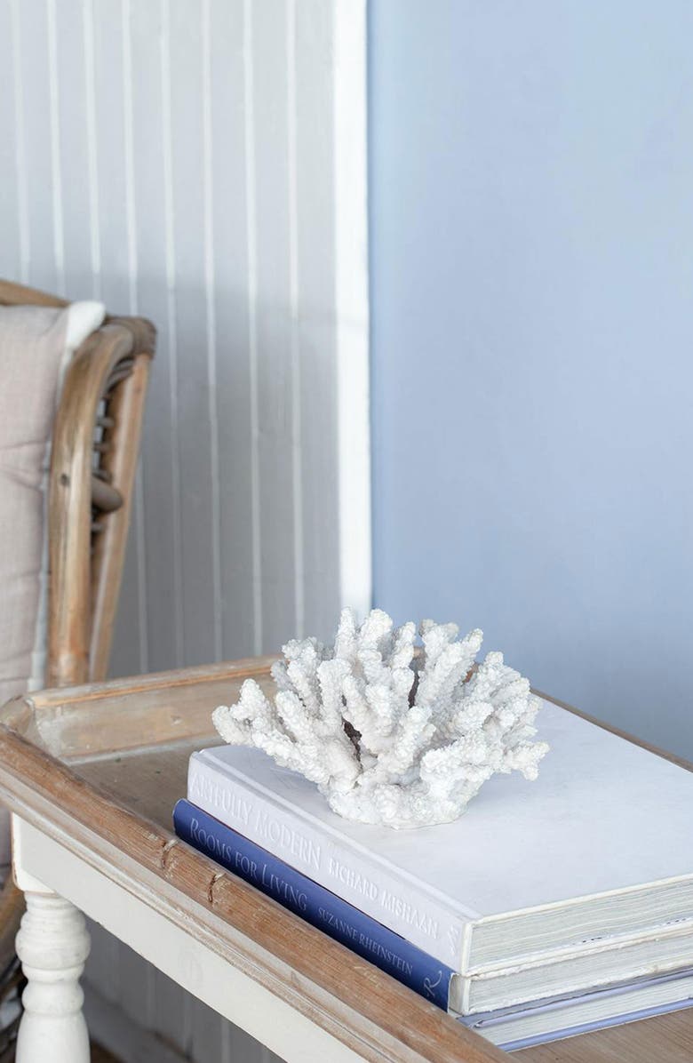 A & B Home Inna Faux Rising Coral Accent Decor, Alternate, color, White