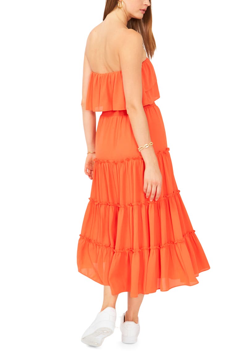 Strapless Maxi Dress, Alternate, color, PASSIONFRUIT