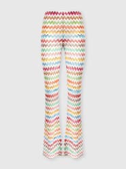 Missoni Flared Pants In Lamé Viscose With Micro Zigzag Pattern