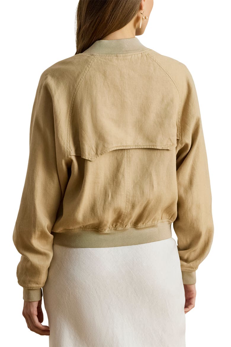 Linen Flight Jacket, Alternate, color, BIRCH BEIGE