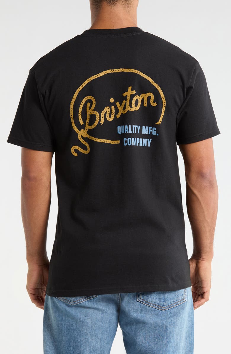 Brixton Gallatin Cotton Graphic T-Shirt, Alternate, color, Black