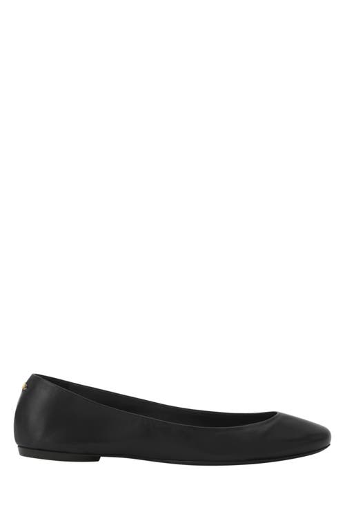 Lanvin The Ballerina Flat In Leather In Black