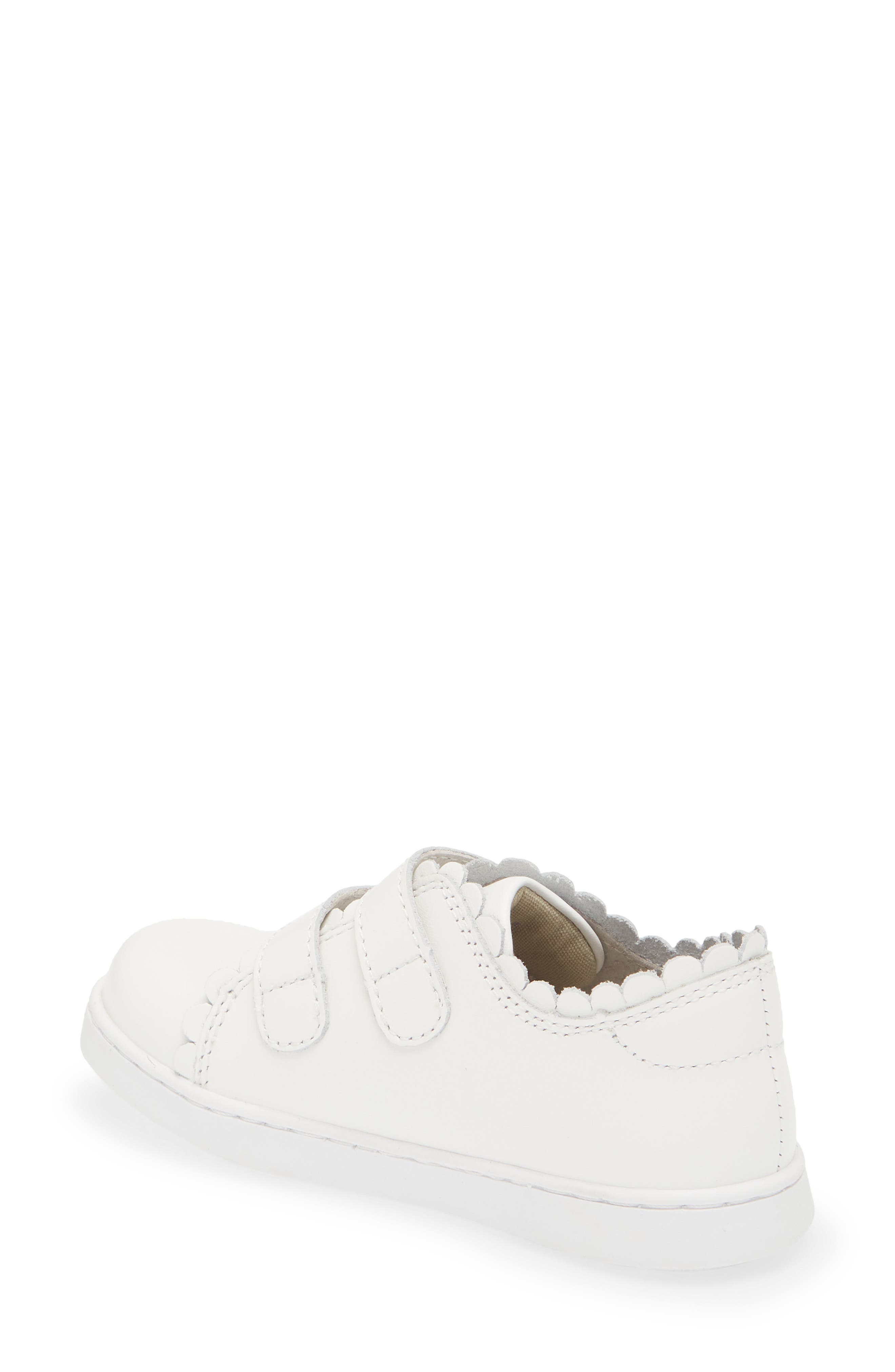 Caroline Scallop Sneaker, Alternate, color, WHITE