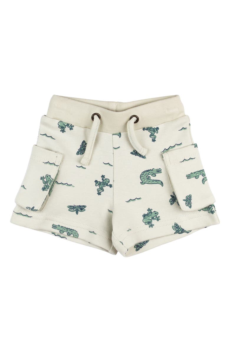 L'ovedbaby Organic Cotton Cargo Shorts, Main, color, Alligator