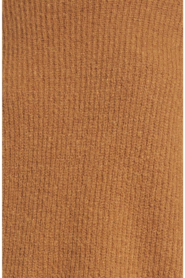 Lace-Up Sleeve Sweater, Alternate, color, BROWN CATTAIL