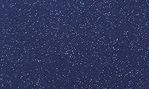 Sl Fashions Flutter Sleeve Glitter Gown In Blue