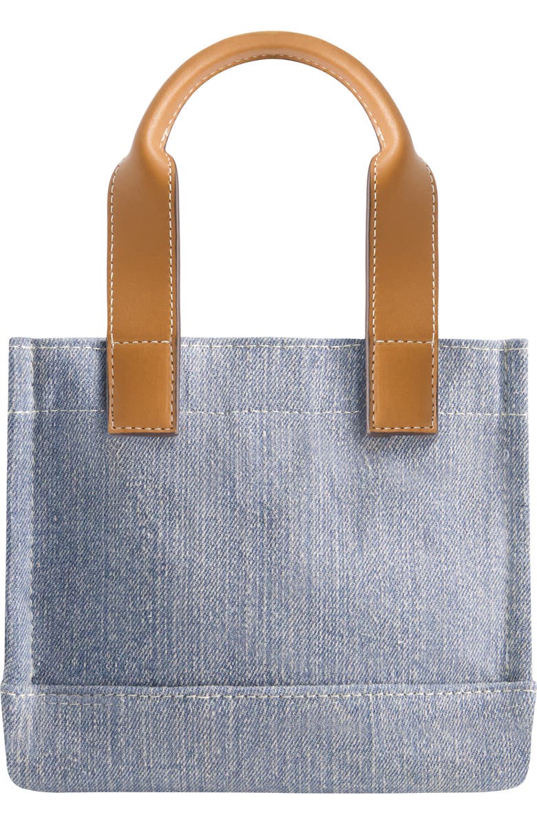 True Religion TR Mini Denim Tote Bag, Alternate, color, Light Blue