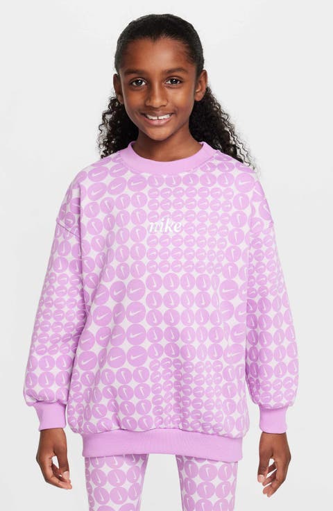 Kids' Sportswear Club Fleece Oversize Crewneck Sweatshirt (Big Kid)