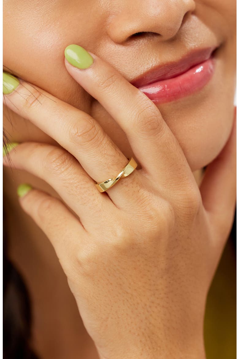 Eliora Twisted Band Ring, Alternate, color, GOLD