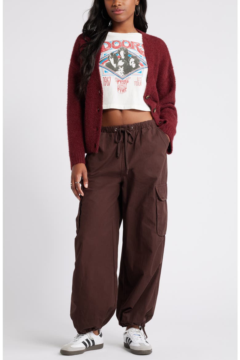Parachute Cotton Cargo Pants, Alternate, color, BROWN COFFEE