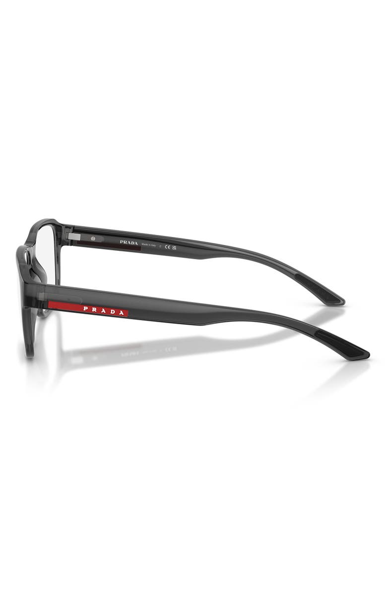 Prada Linea Rossa 54mm Irregular Optical Glasses, Alternate, color, Transparent Grey