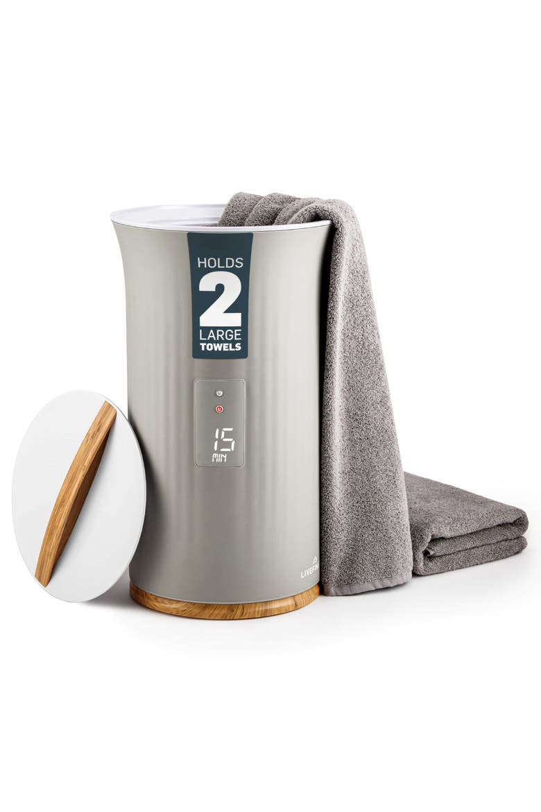 Large Bucket Style Towel Warmer - Gray, Main, color, Grey