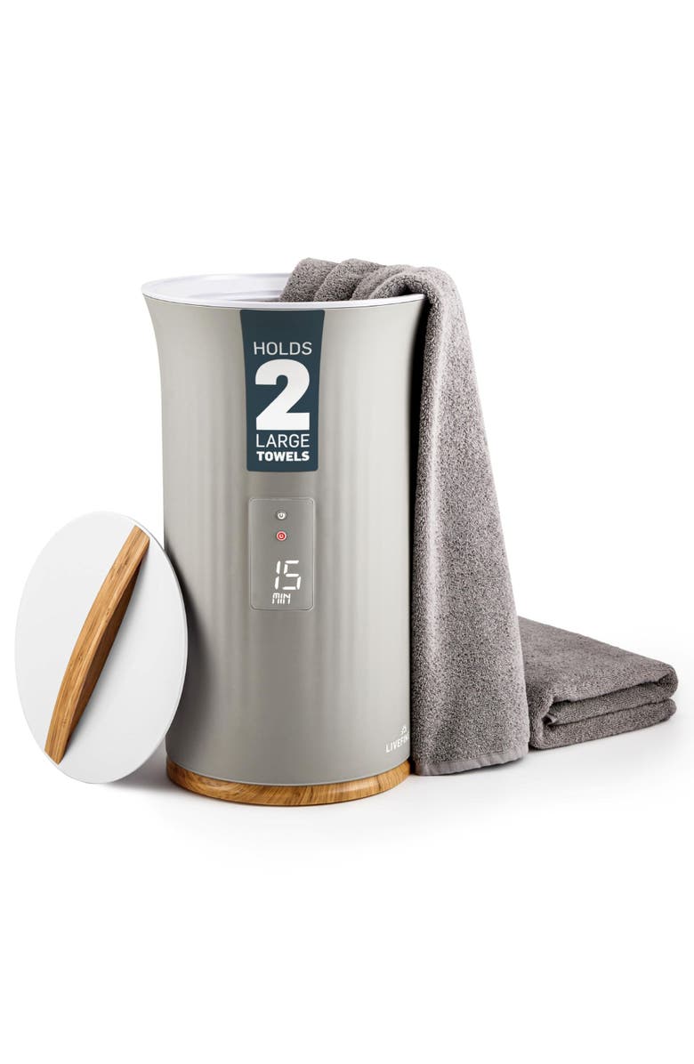 Live Fine Large Bucket Style Towel Warmer - Gray, Main, color, Grey