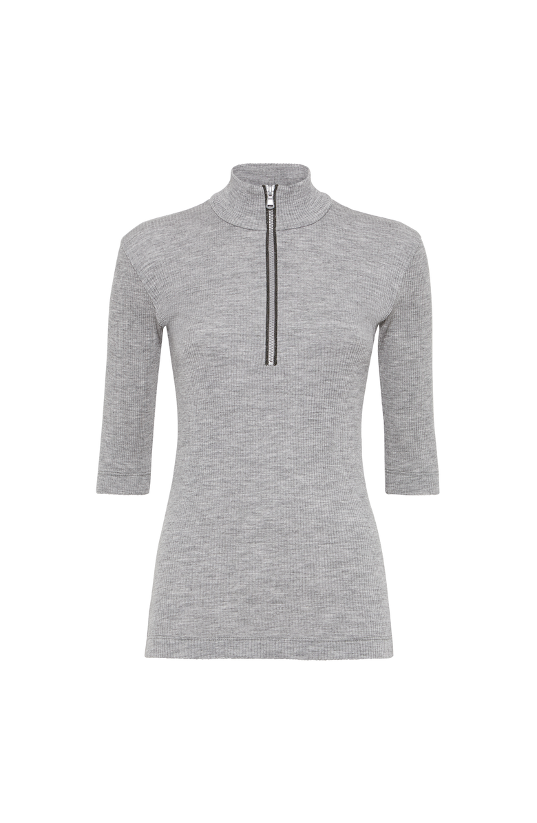 Brunello Cucinelli T-shirt with monili, Main, color, Grey