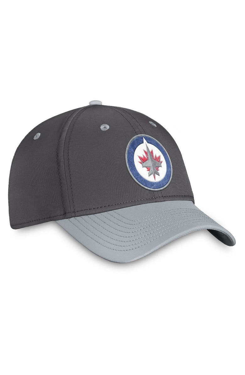 FANATICS Men's Fanatics Branded Charcoal/Gray Winnipeg Jets Authentic Pro Home Ice Flex Hat, Alternate, color, 