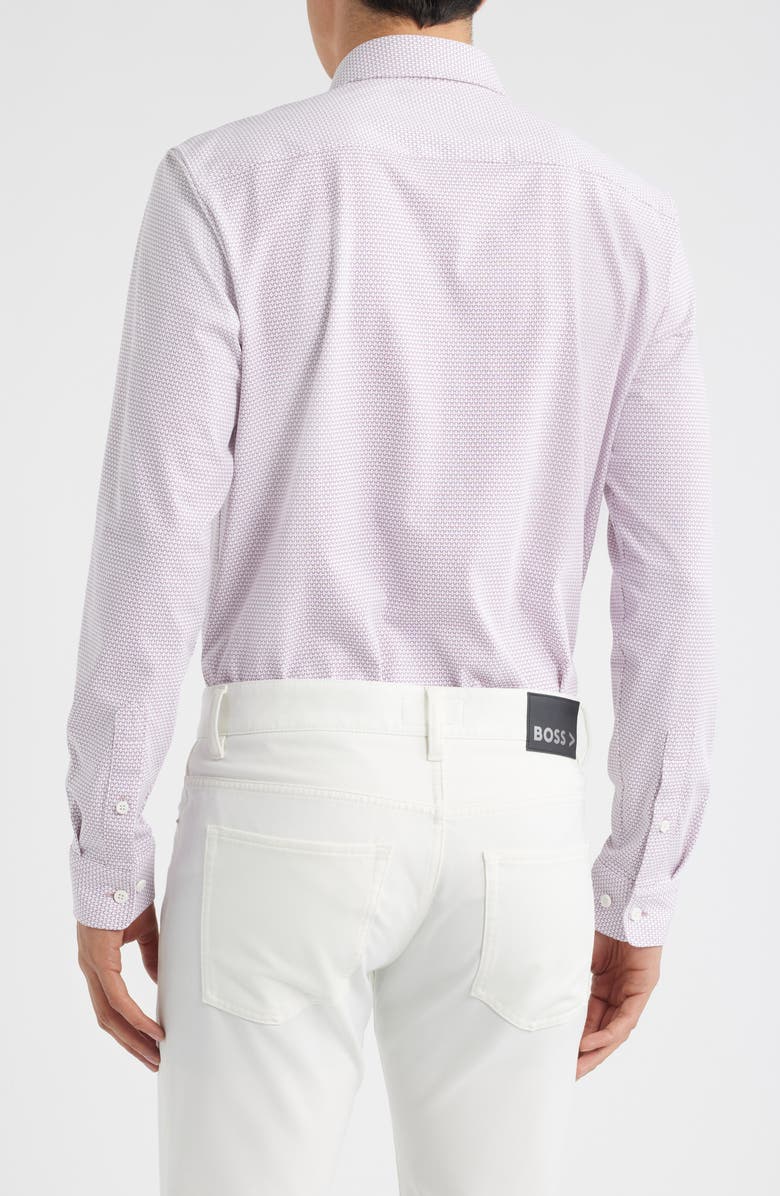 BOSS Roan Kent Slim Fit Button-Up Shirt, Alternate, color, Dark Red