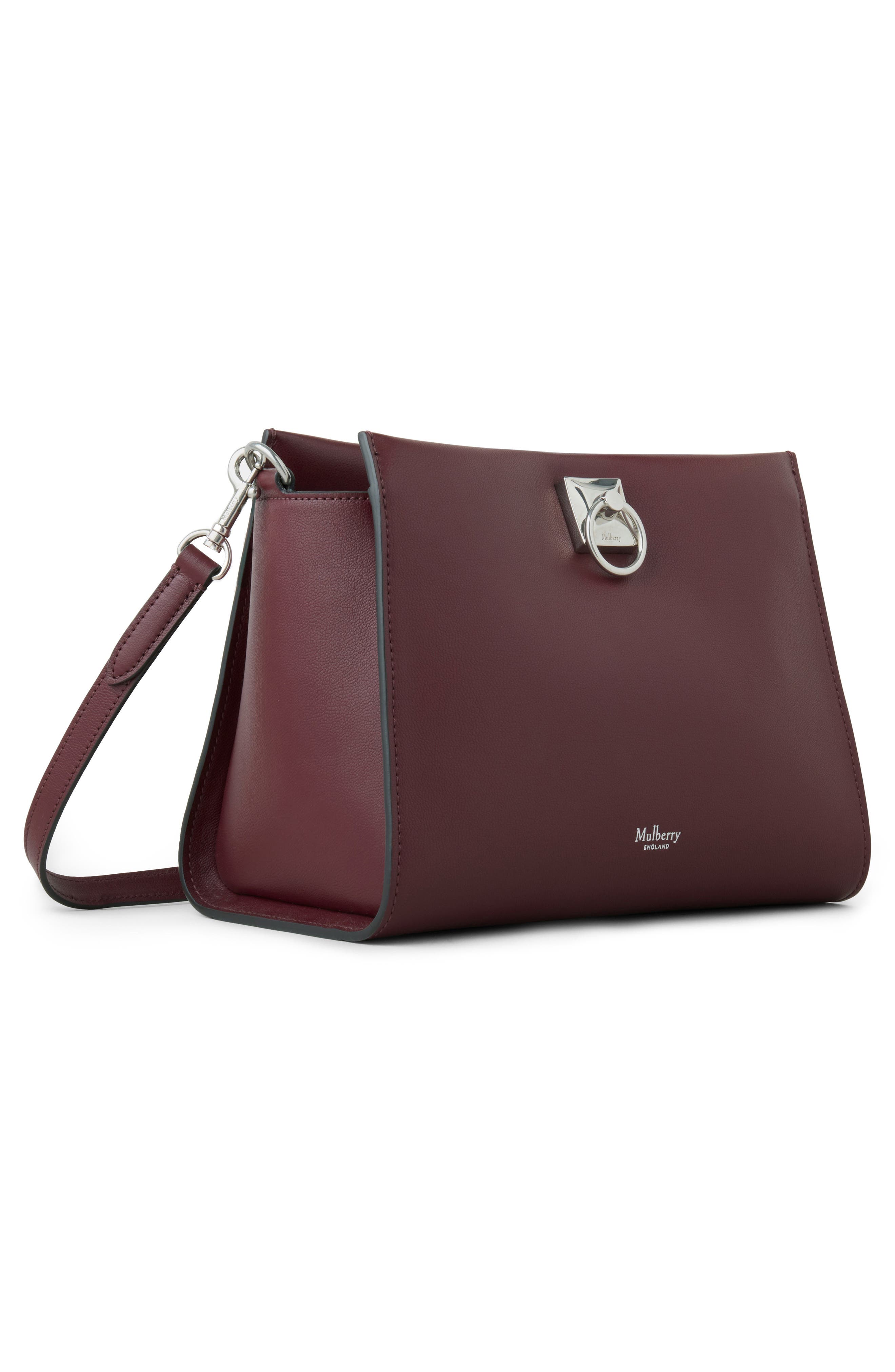 Mulberry Small Iris Leather Top Handle Bag, Alternate, color, 