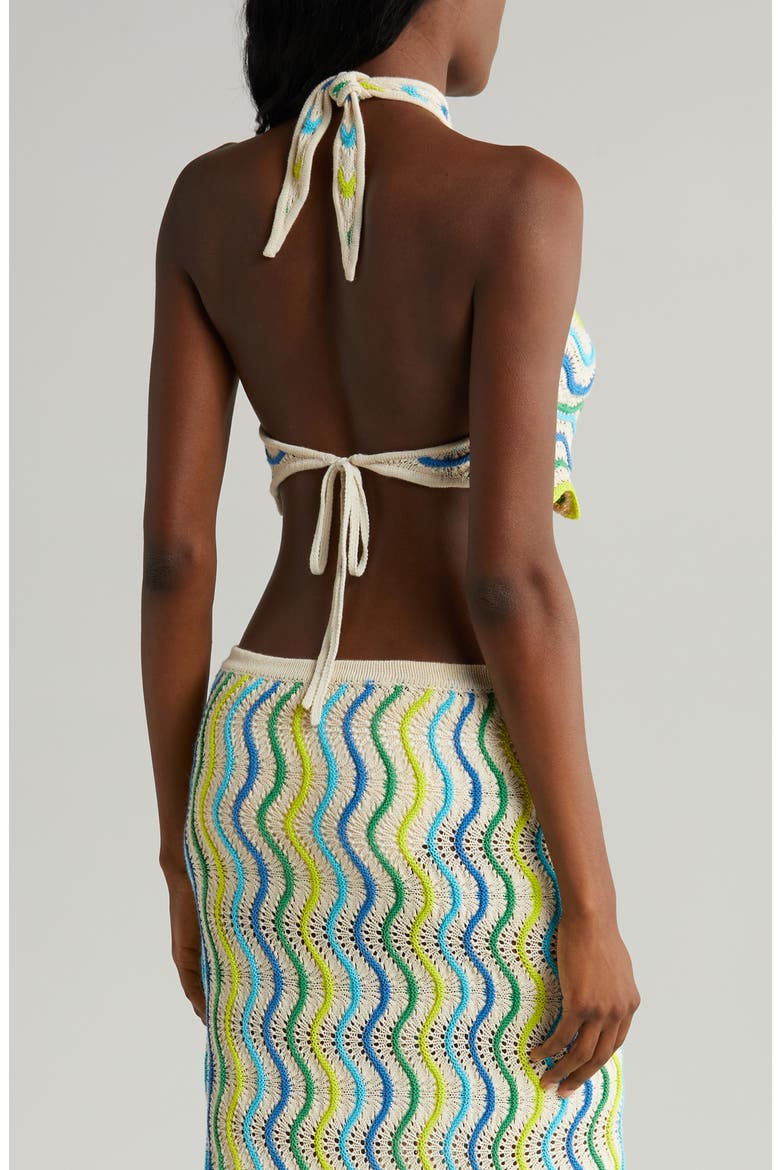 Jade Halter Crop Sweater Cover-Up Top, Alternate, color, JADE MULTI