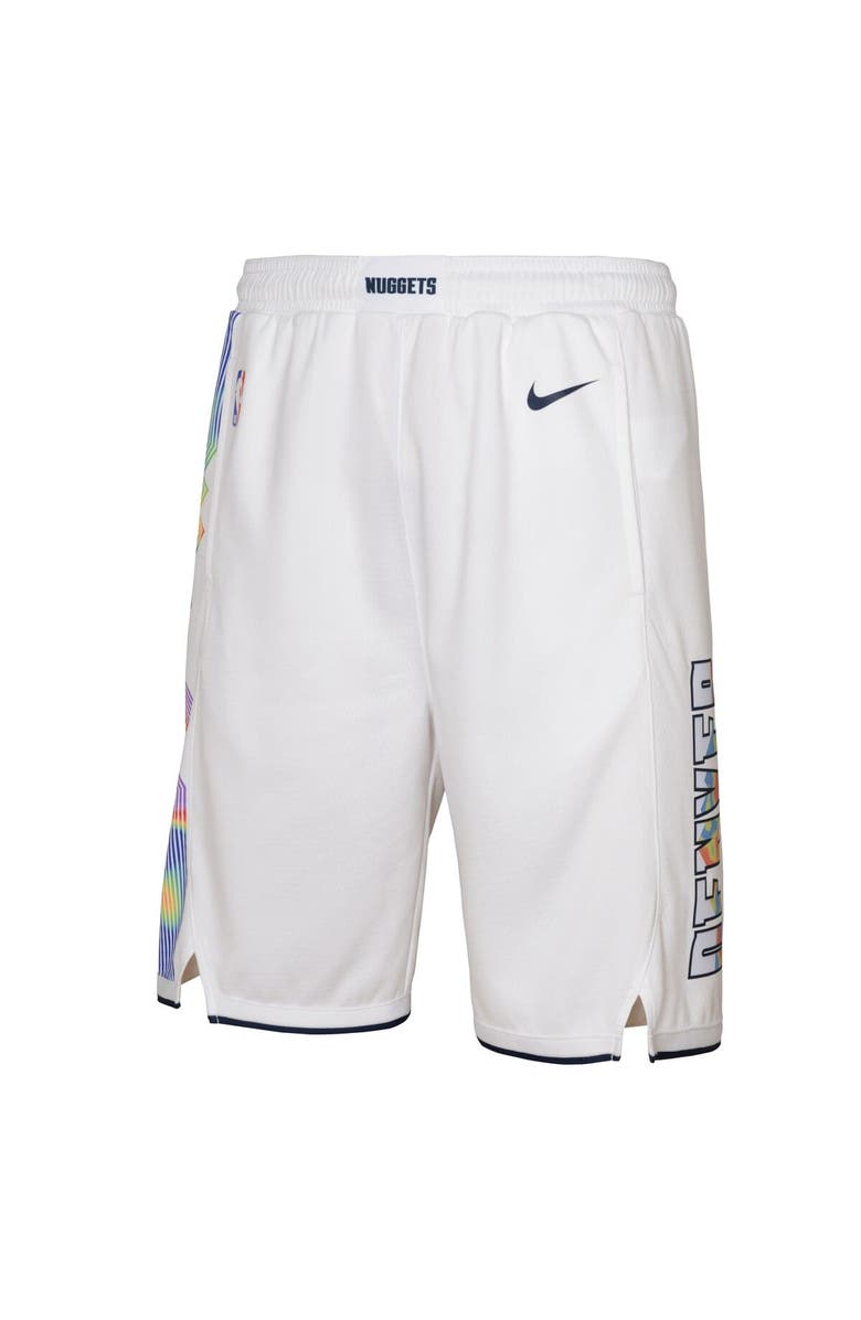 Nike Youth Nike  White Denver Nuggets 2024/25 City Edition Swingman Performance Shorts, Alternate, color, 