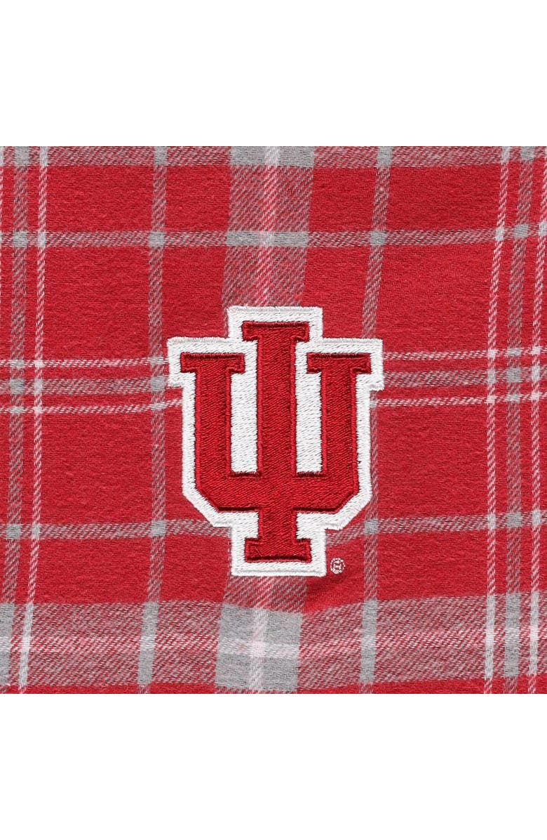 CONCEPTS SPORT Men's Concepts Sport Crimson/Gray Indiana Hoosiers Big & Tall Plaid Pants Sleep Set, Alternate, color,