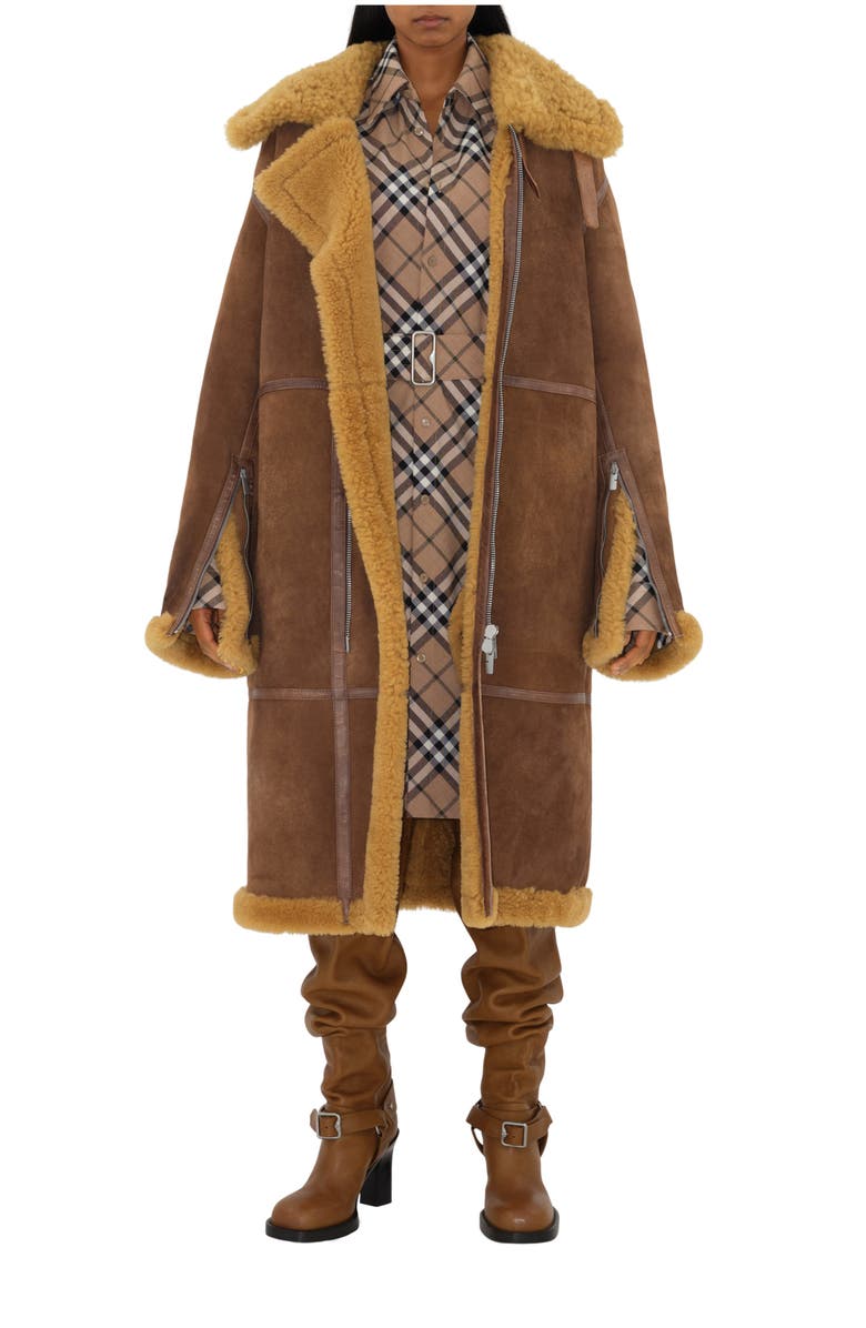 Burberry Shearling Coat, Main, color,