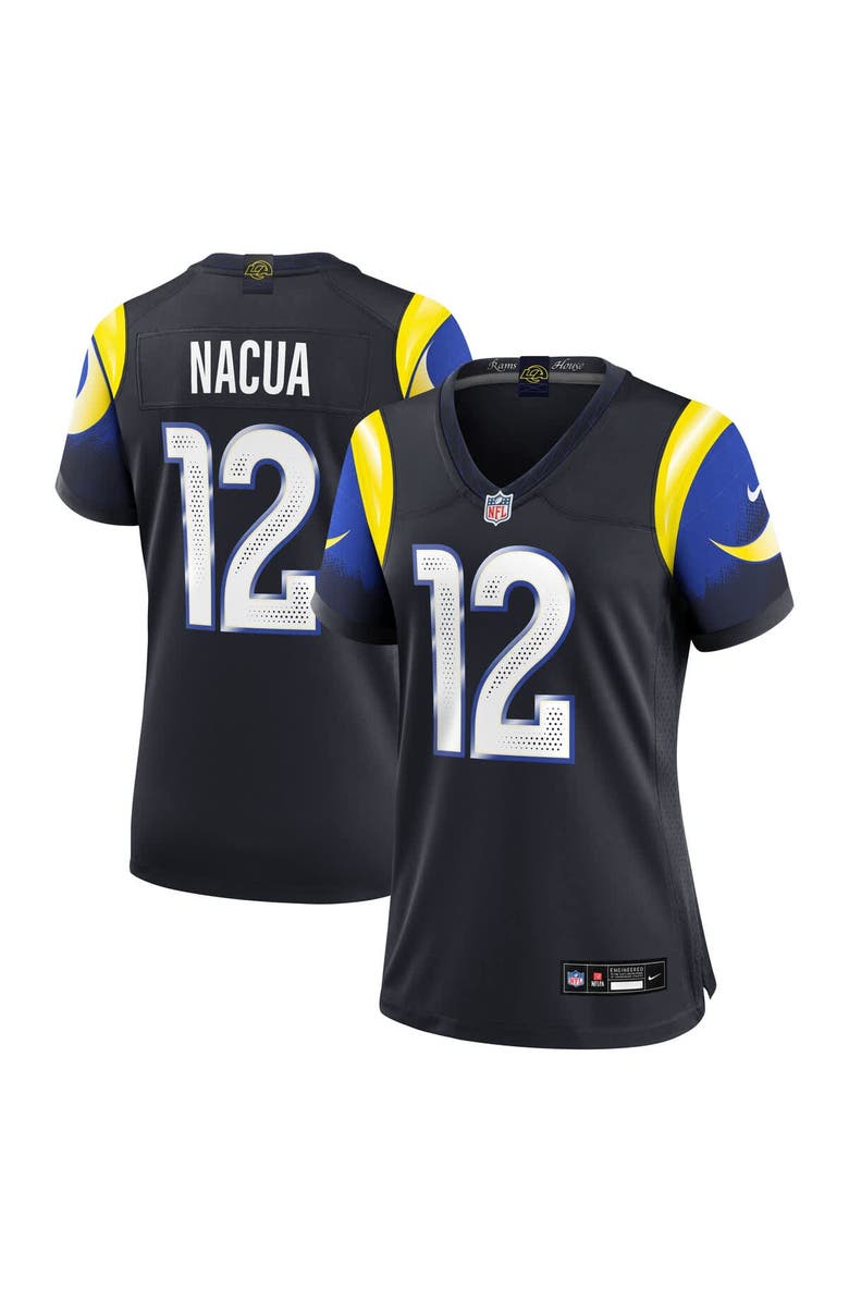 Nike Women's Nike Puka Nacua Midnight Blue Los Angeles Rams 2025 Rivalries Collection Game Jersey, Main, color, Dark Blue