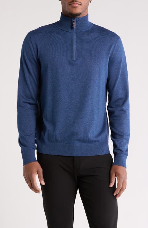 Solid Quarter Zip Pullover