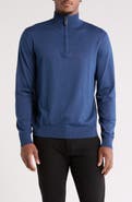 TOM BAINE Solid Quarter Zip Pullover