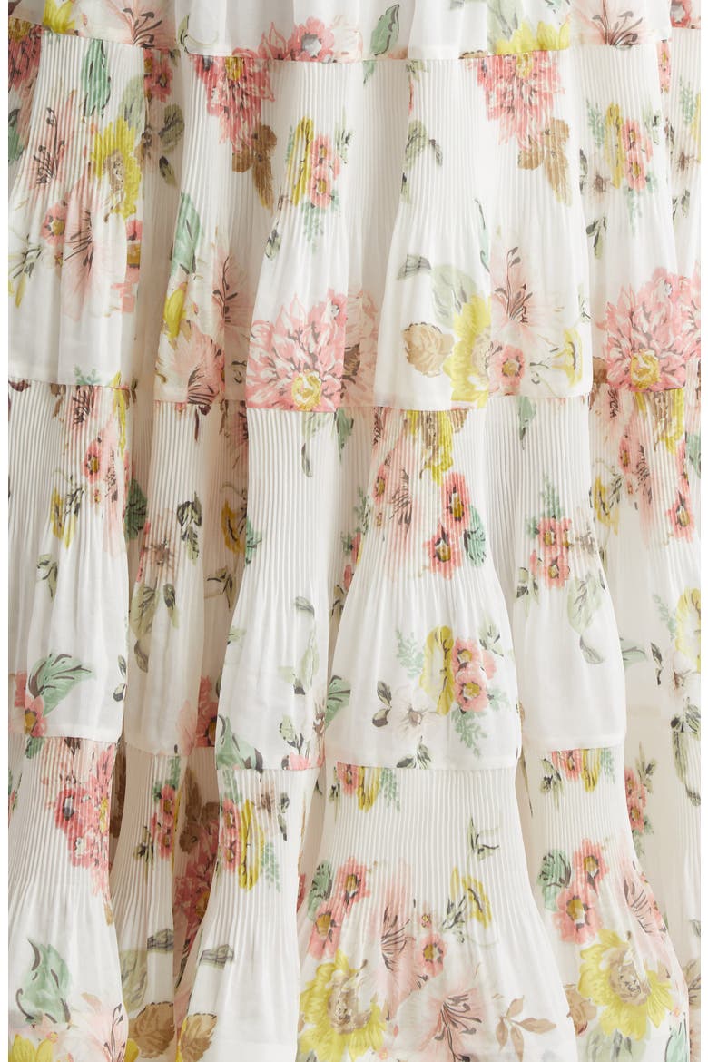 zimmerman pleated tiered midi dress ZIMMERMANN Midi Dress Tiered Pleated Voile $950 Size 2